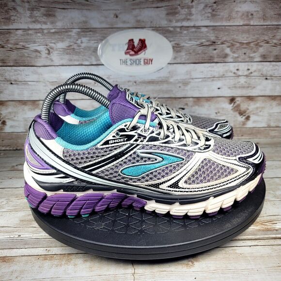 Brooks Ghost 5 Women's Size 7.5 Purple White Athletic Walking Running Shoes - Picture 1 of 10